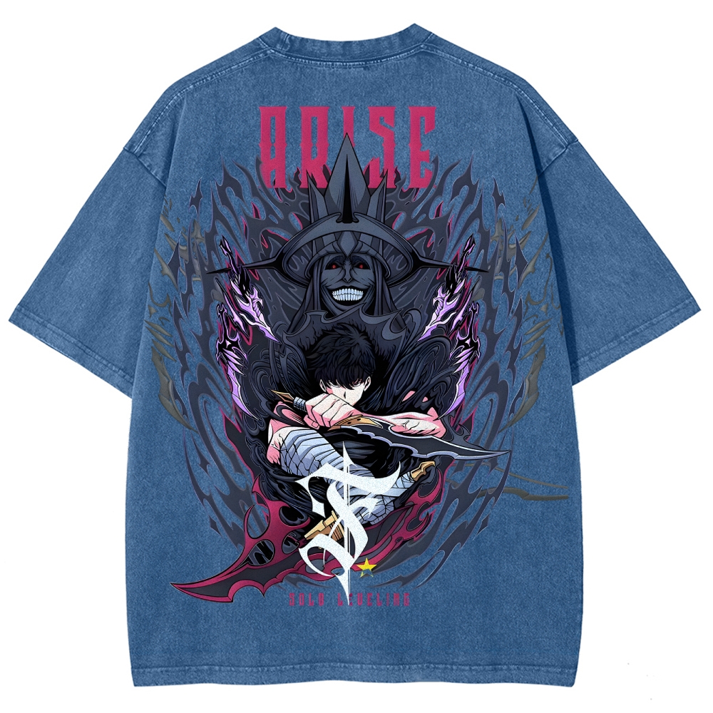 Solo-leveling Unisex Fit Washed T-Shirt 2503010752