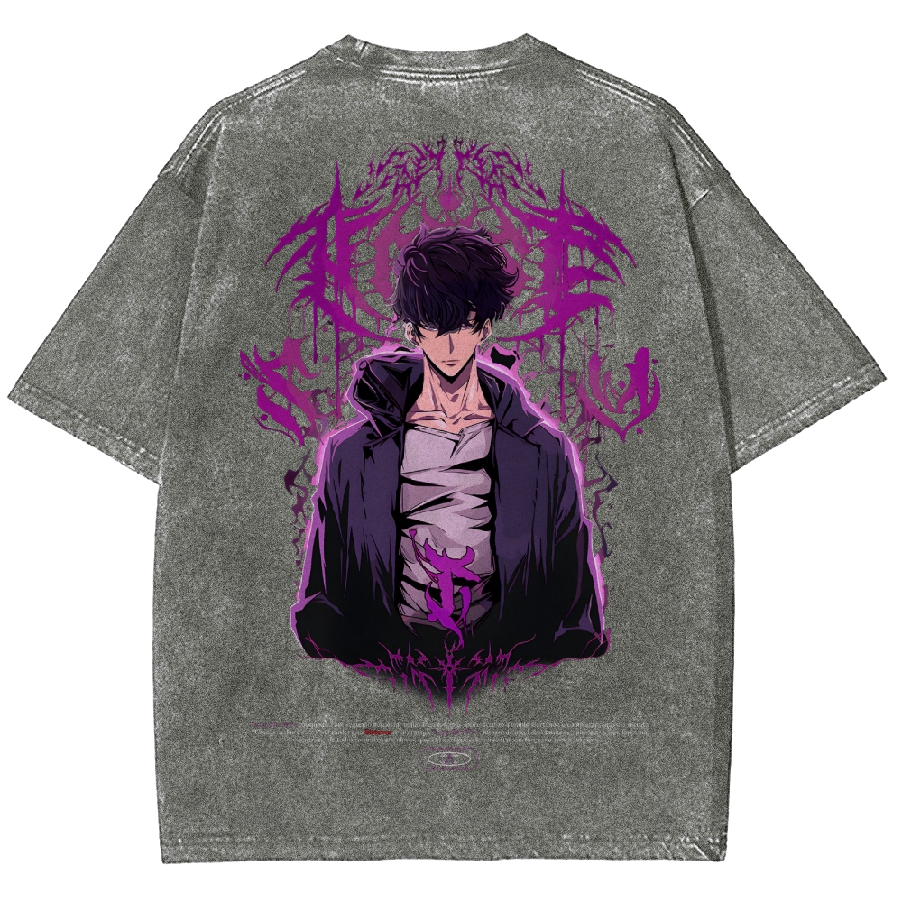 Solo-Leveling Unisex Fit Washed T-Shirt 2503012789