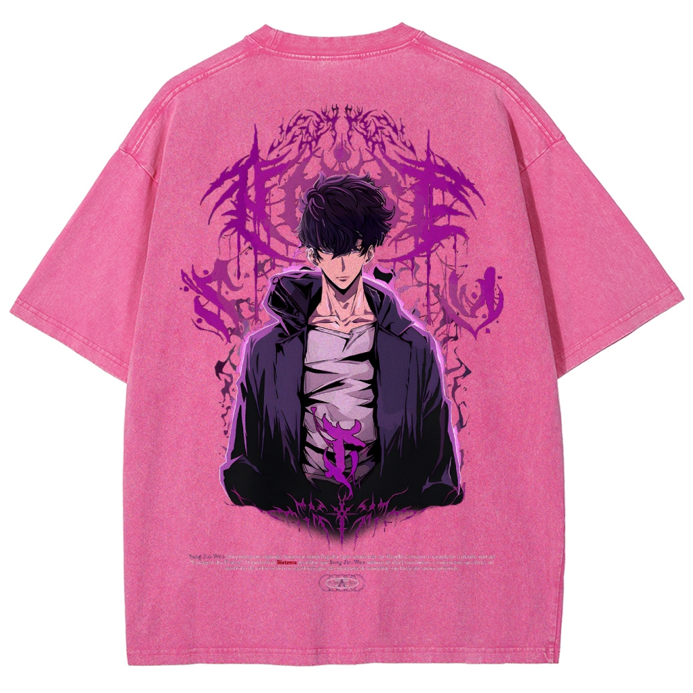 Solo-Leveling Unisex Fit Washed T-Shirt 2503012789