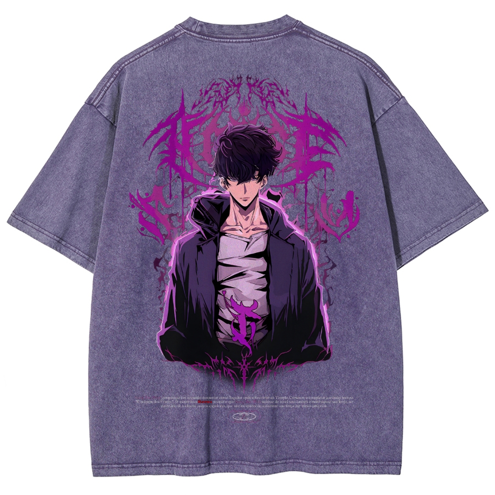 Solo-Leveling Unisex Fit Washed T-Shirt 2503012789