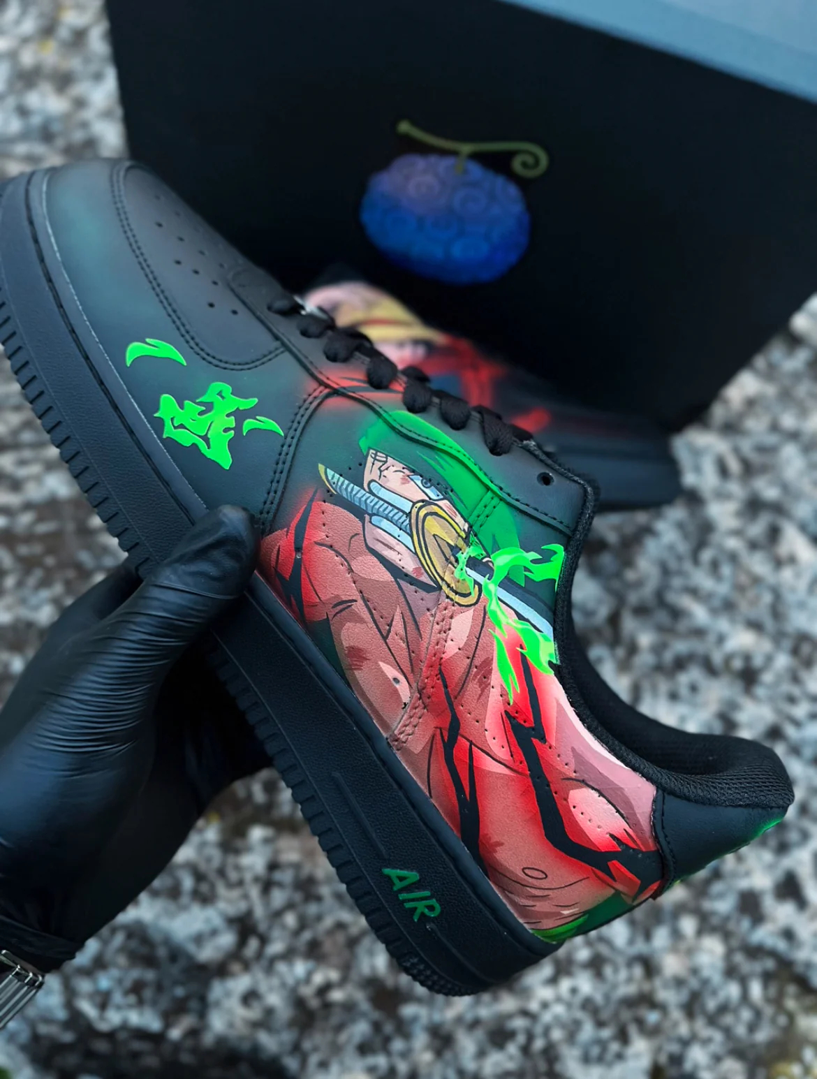 Luffy vs Zoro One Piece Custom Titans Style Shoes Hand Painted AIR FORCE 1  Shoes
