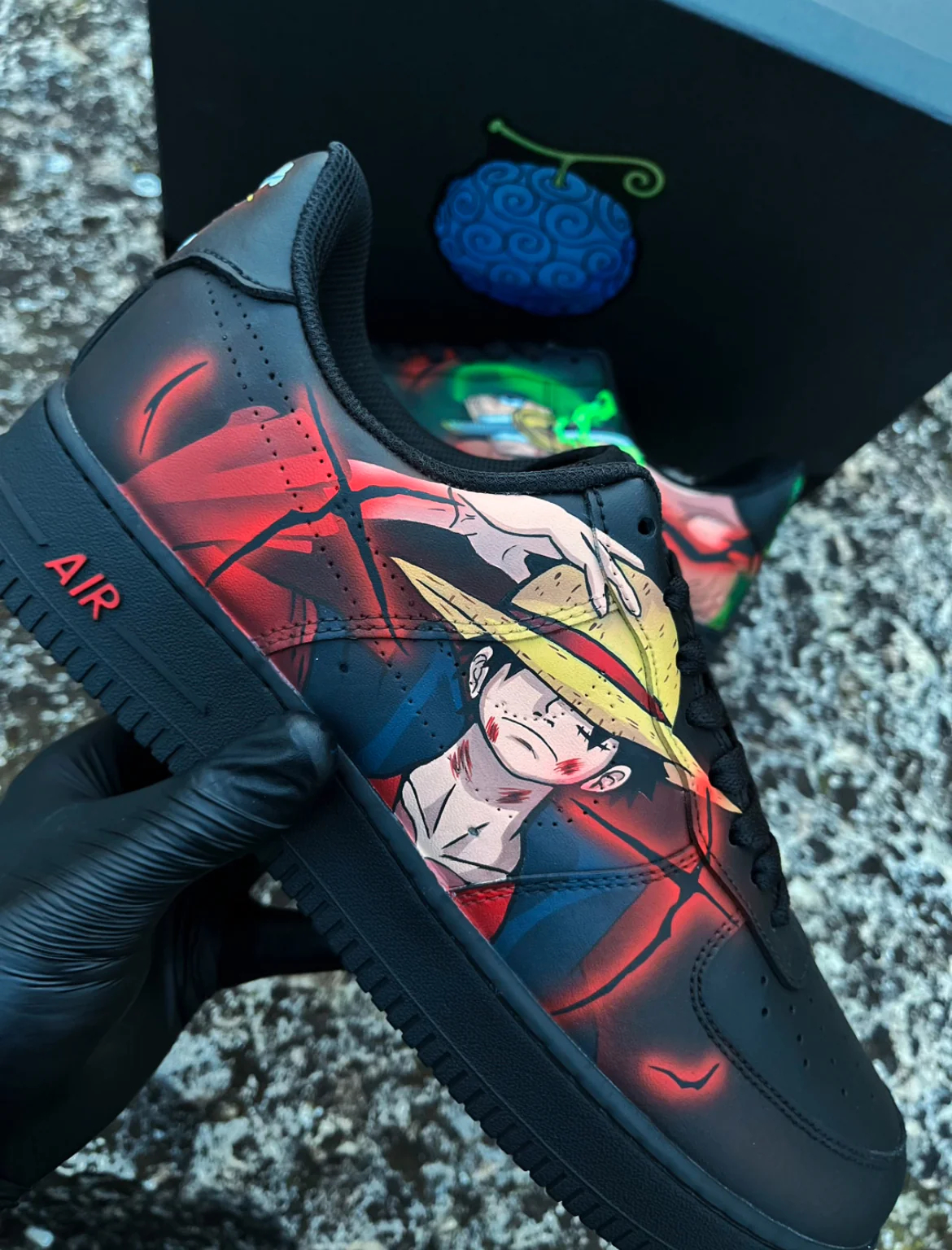 Luffy vs Zoro One Piece Custom Titans Style Shoes Hand Painted AIR FORCE 1  Shoes