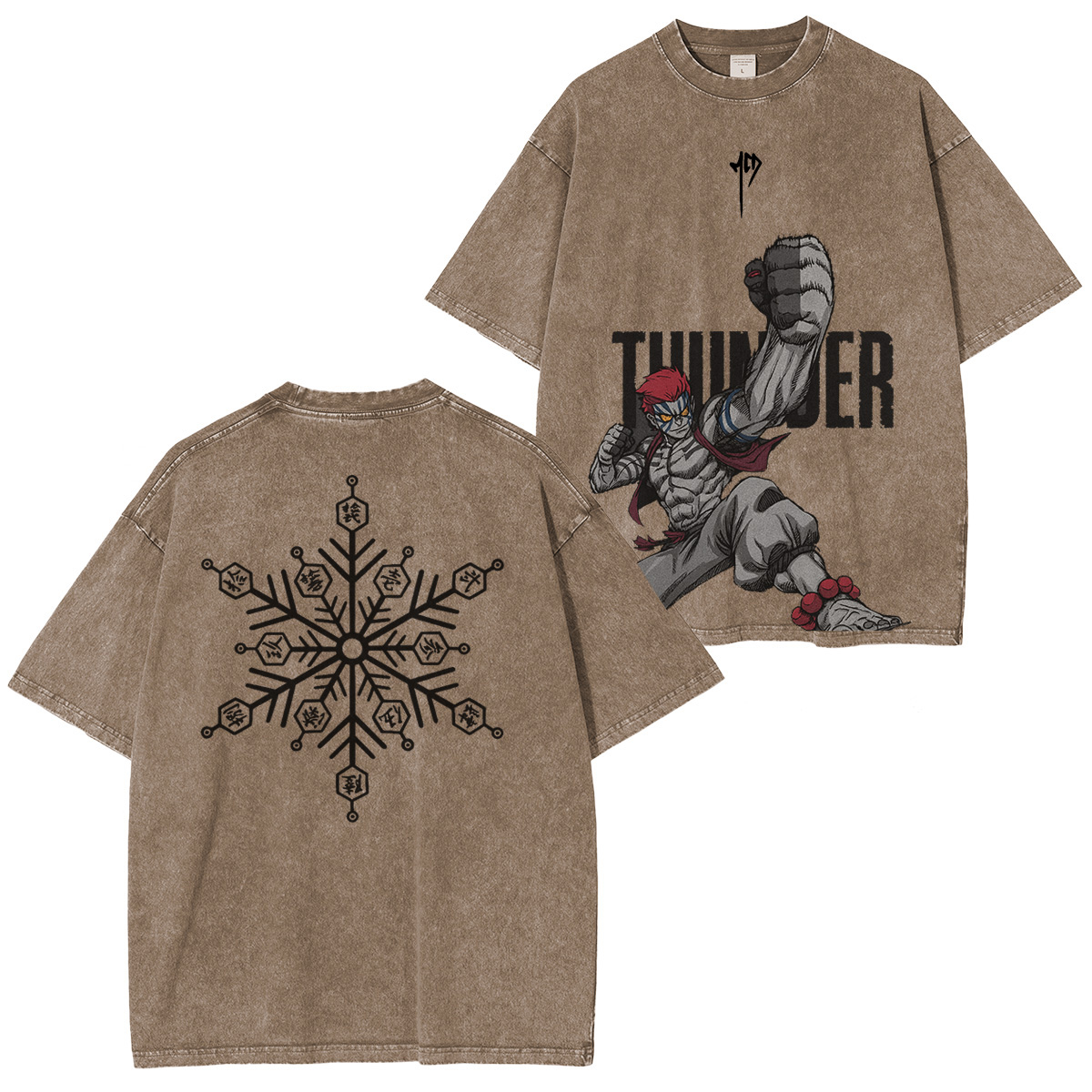 Akaza Demon Slayer Unisex Fit Washed T-Shirt