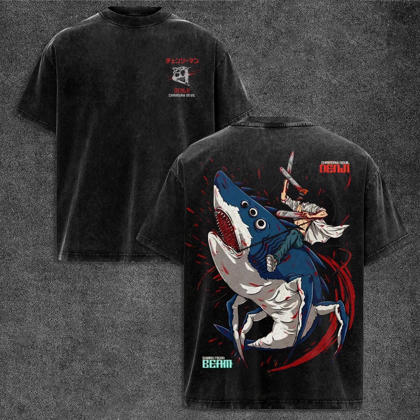 Denji Chainsaw Man Unisex Washed T-shirt/Crewneck/Hoodie