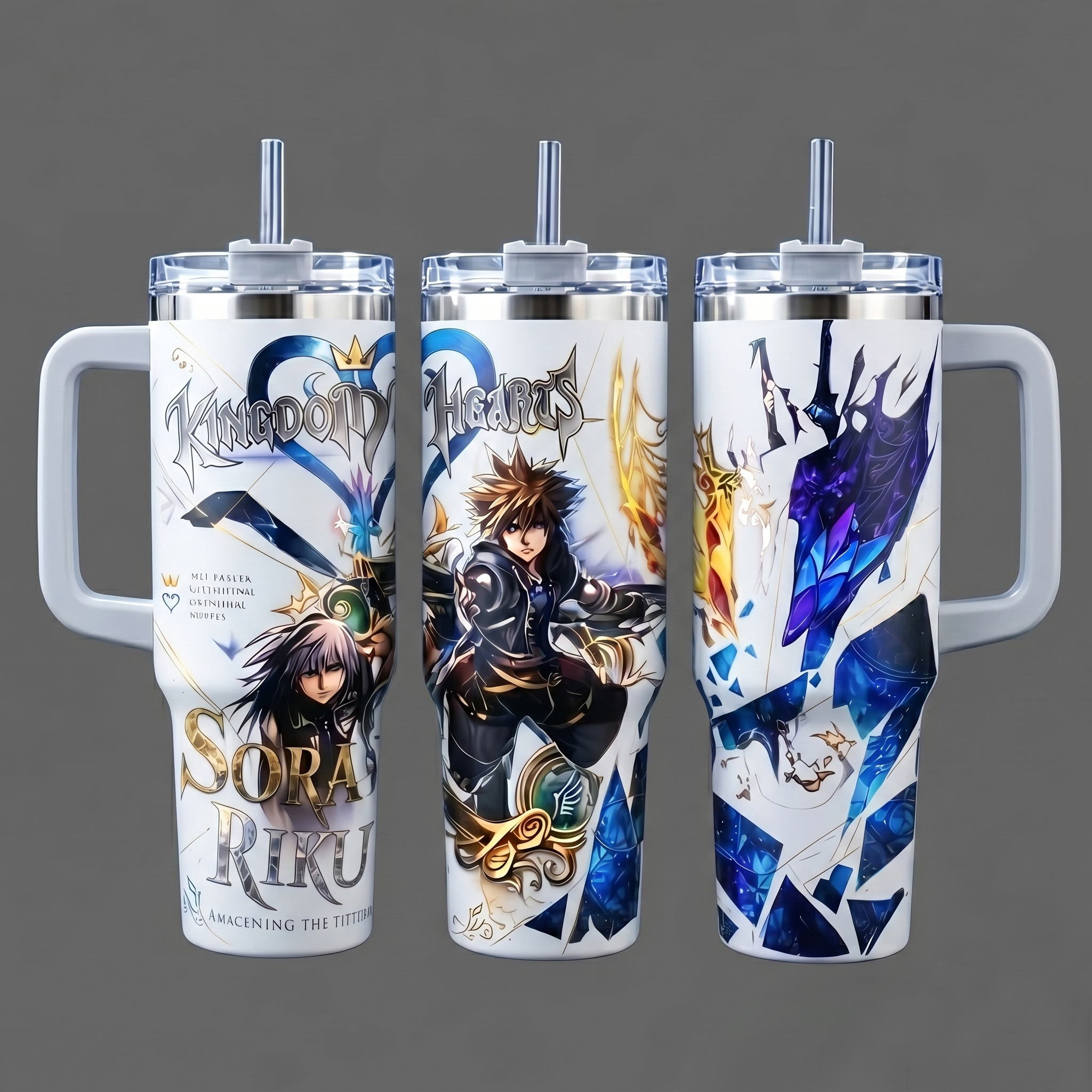 Kingdom Hearts Grail: Custom Stained-Glass Tumbler 