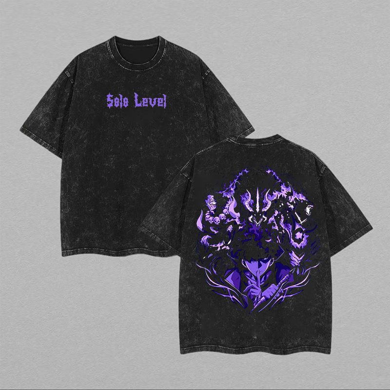 Solo Leveling Printed Unisex Washed T-Shirt