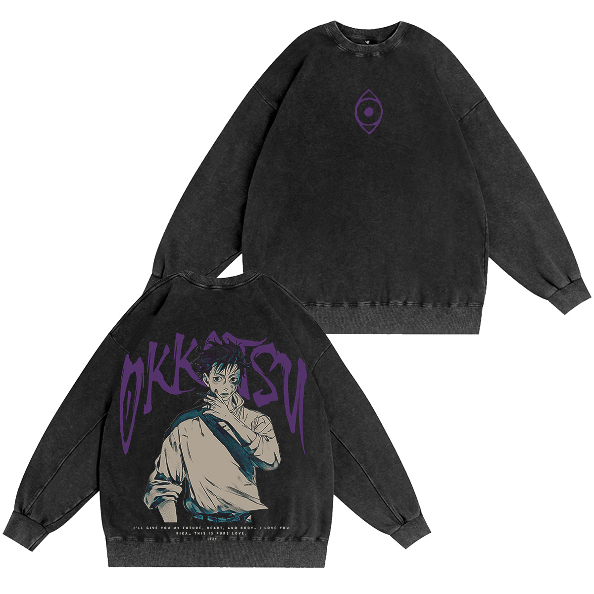 YUTA ТЕНИСКА - JUJUTSU KAISEN Vintage washed T-shirt/Crewneck/Hoodie