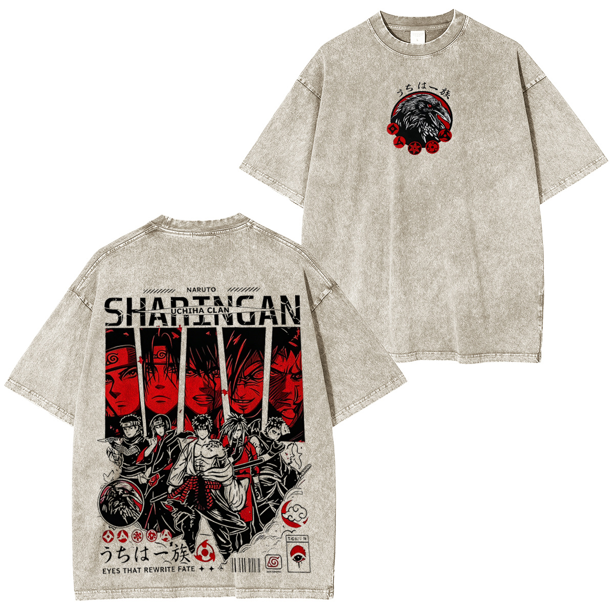 Naruto :Uchiha Ichizoku Vintage washed T-shirt/Crewneck/Hoodie