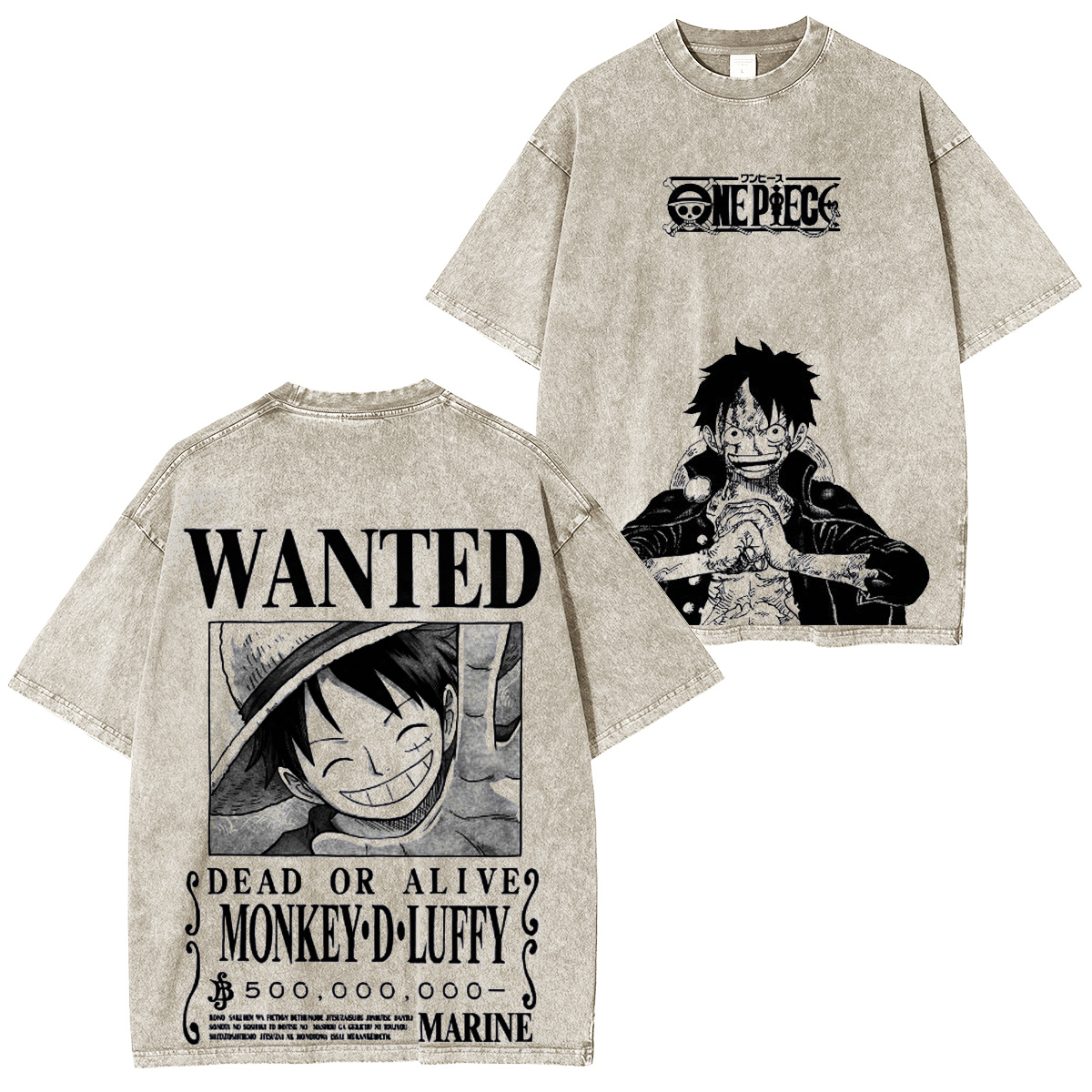 One Piece: Luffy Vintage washed T-shirt/Crewneck/Hoodie