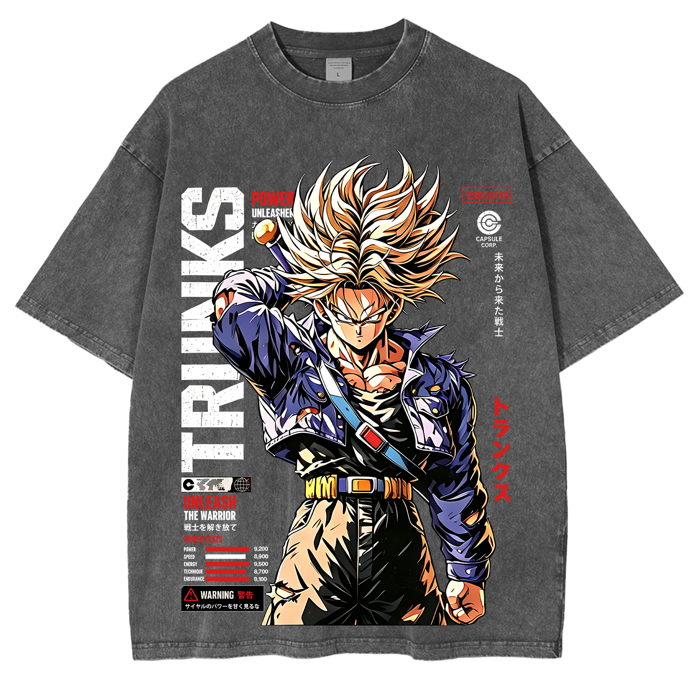 Future Trunks Dragon Ball Vintage Unisex  Washed T-Shirt