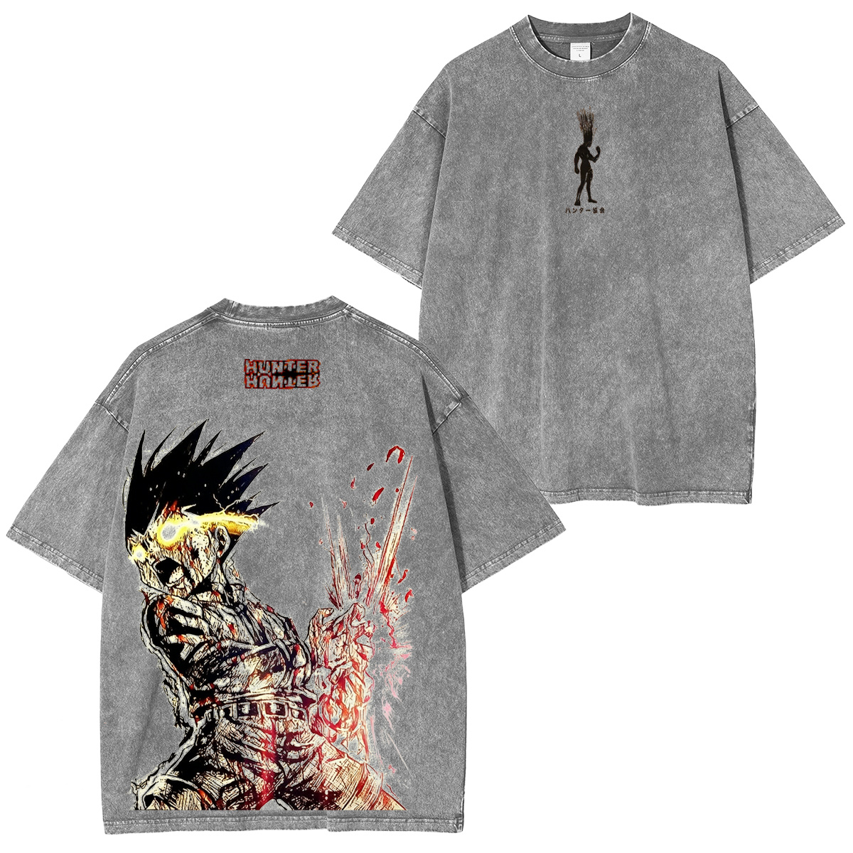 Gon Freecss Hunter �� Hunter Anime Oversized T-shirt/Crewneck/Hoodie