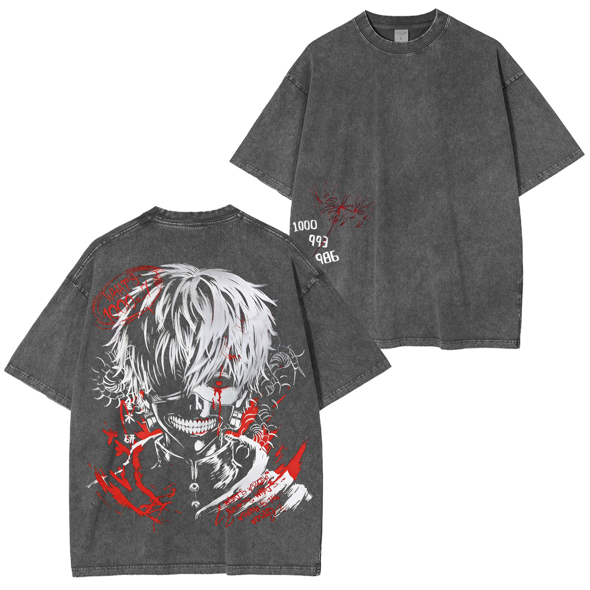 Ken Kaneki Tokyo Ghoul Washed T-shirt/Crewneck/Hoodie