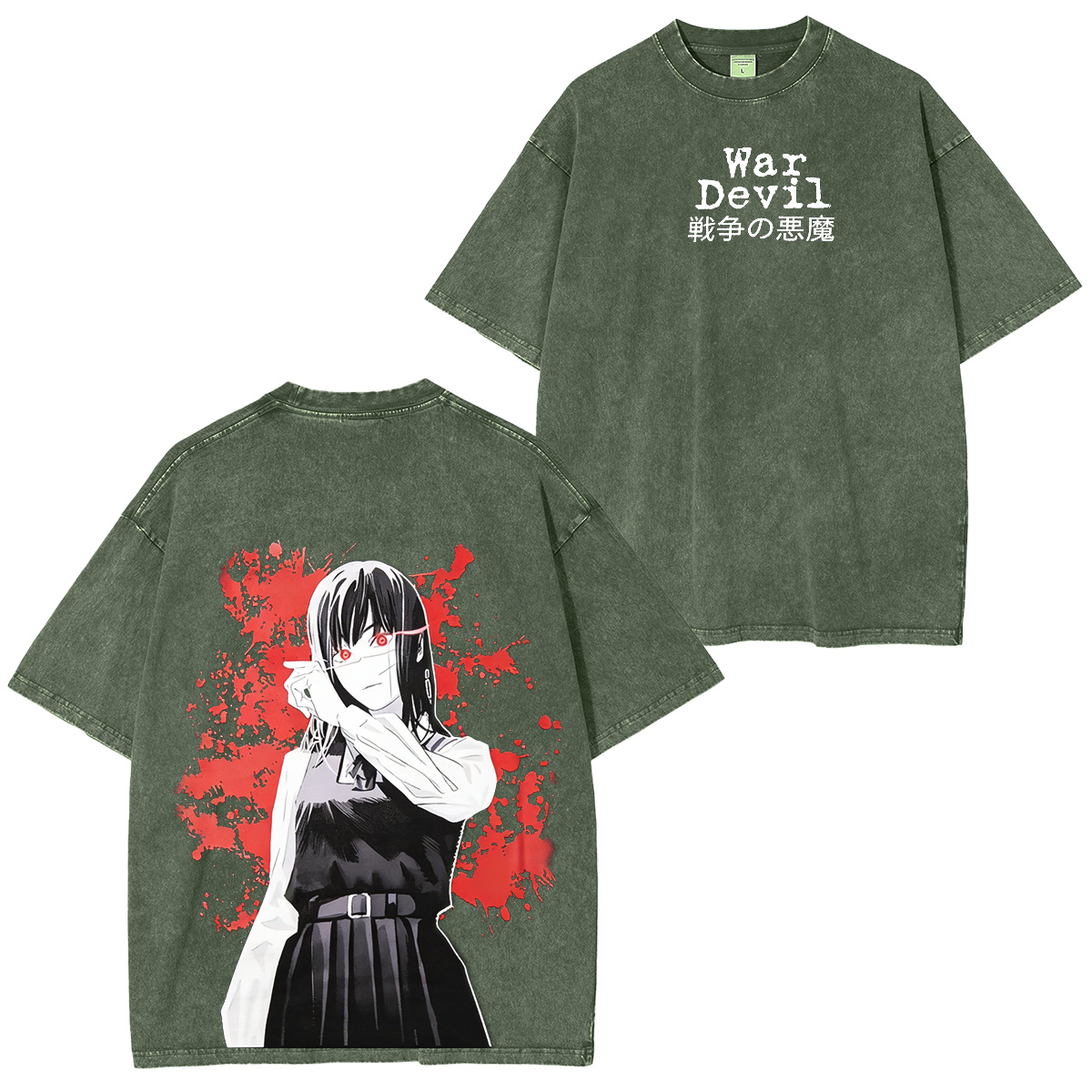 Chainsaw Man Anime Washed T-shirt/Crewneck/Hoodie