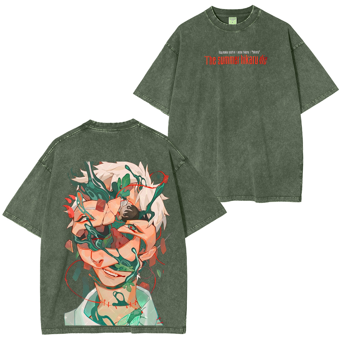the summer hikaru die Anime Washed T-shirt/Crewneck/Hoodie