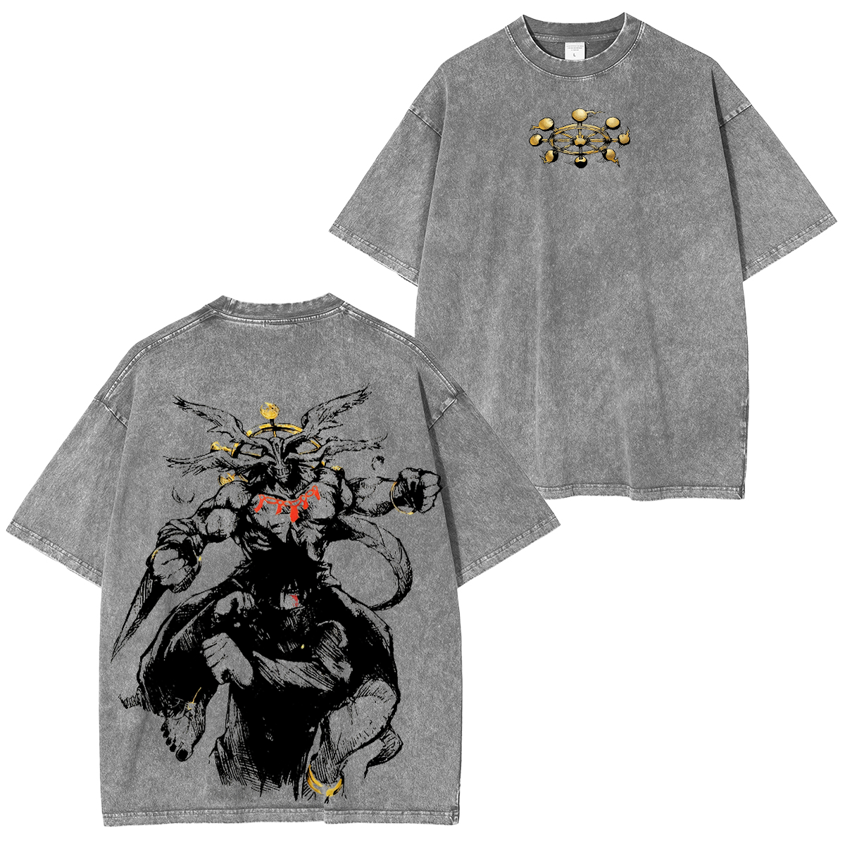 Sukuna vs. Makura jujutsu kaisen Washed T-shirt/Crewneck/Hoodie