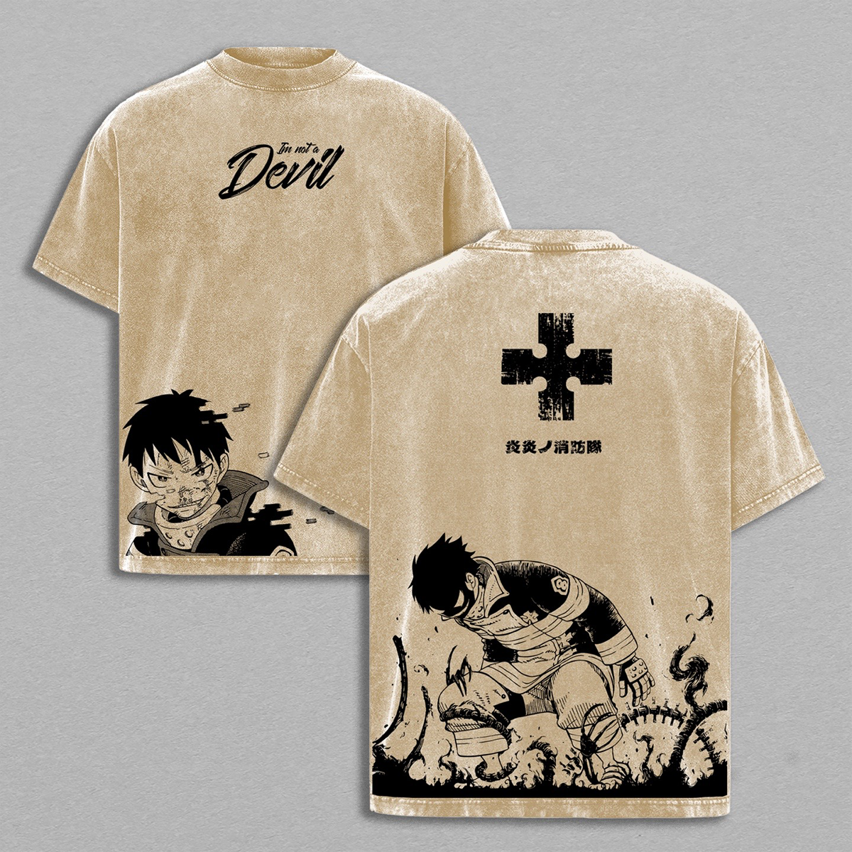 Fire Force Washed T-shirt/Crewneck/Hoodie