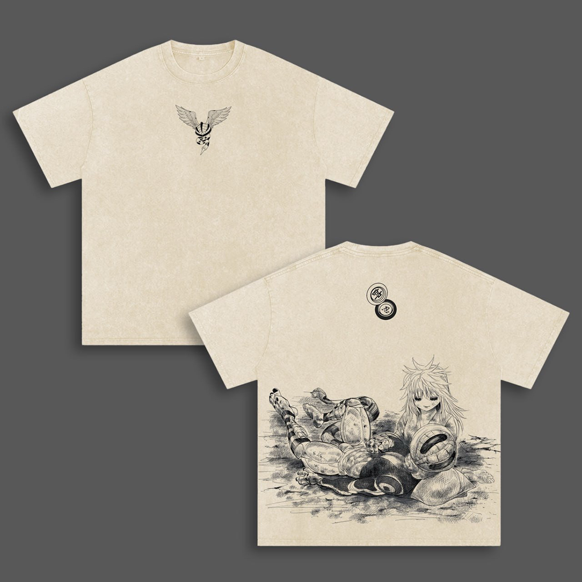 Meruem x Komugi Washed T-shirt/Crewneck/Hoodie