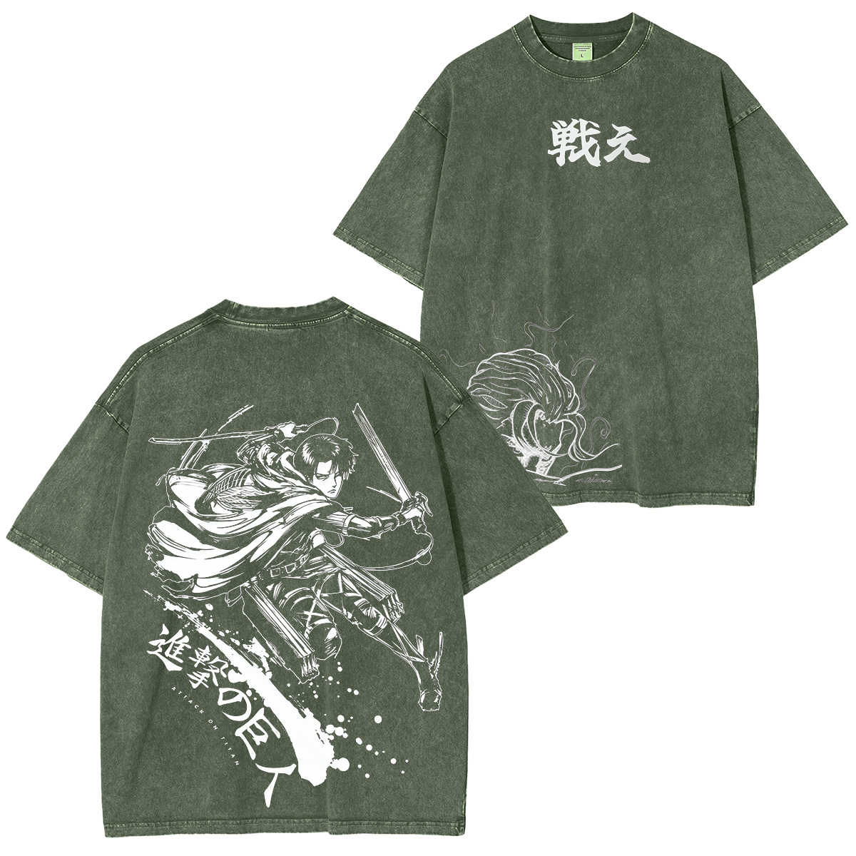 Attack on Titan Anime Washed T-shirt