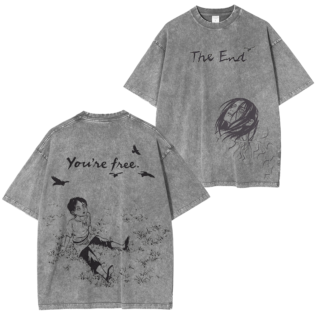 Attack on Titan Vintage washed T-shirt