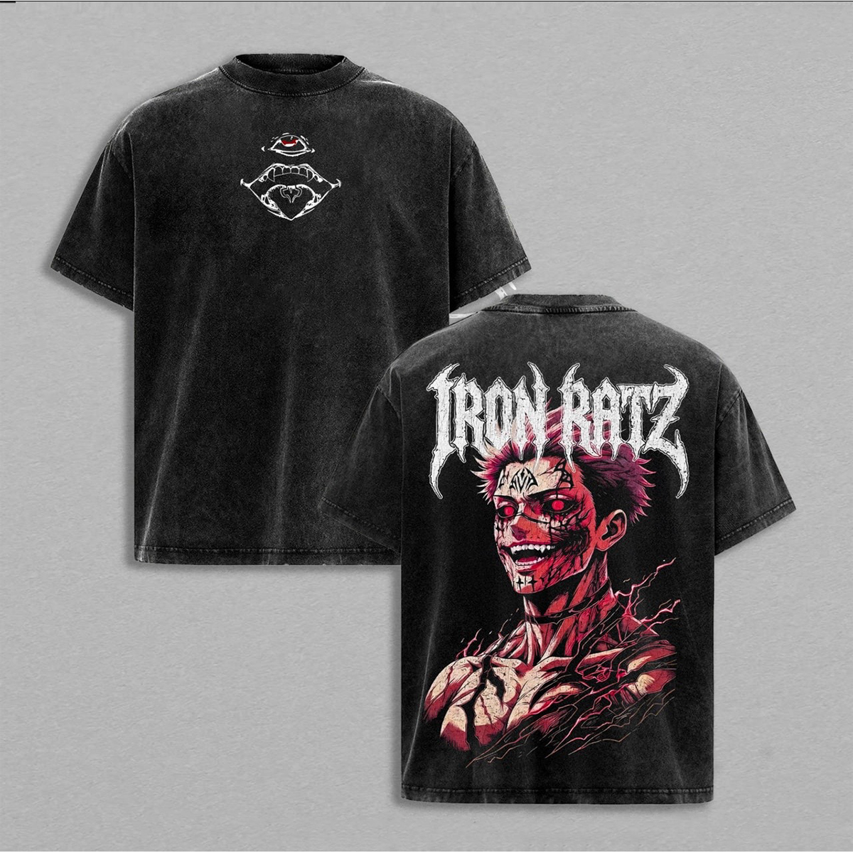 Jujutsu Kaisen Sukuna washed T-shirt/Crewneck/Hoodie