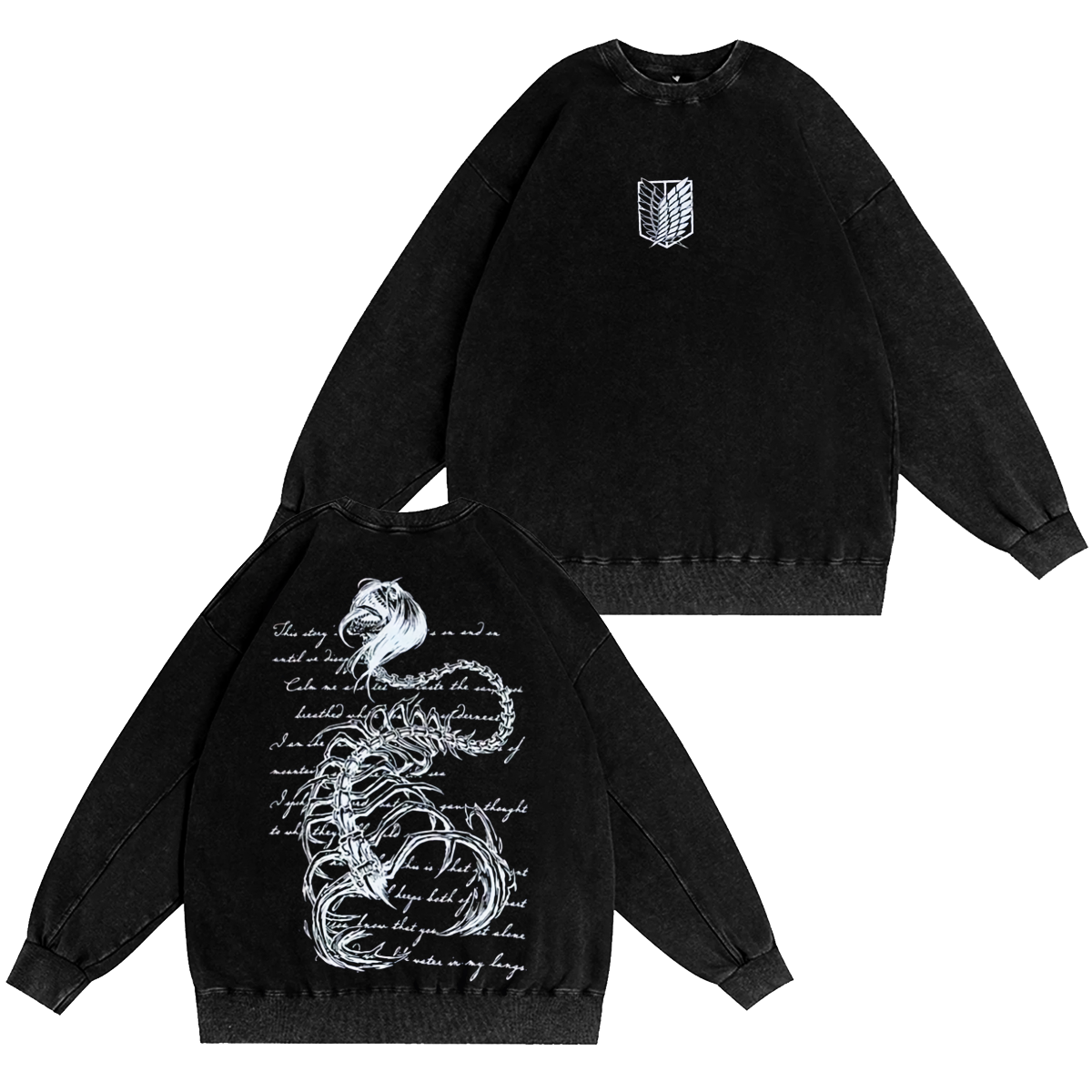 Eren Attack On Titan anime Washed T-shirt/Crewneck/Hoodie