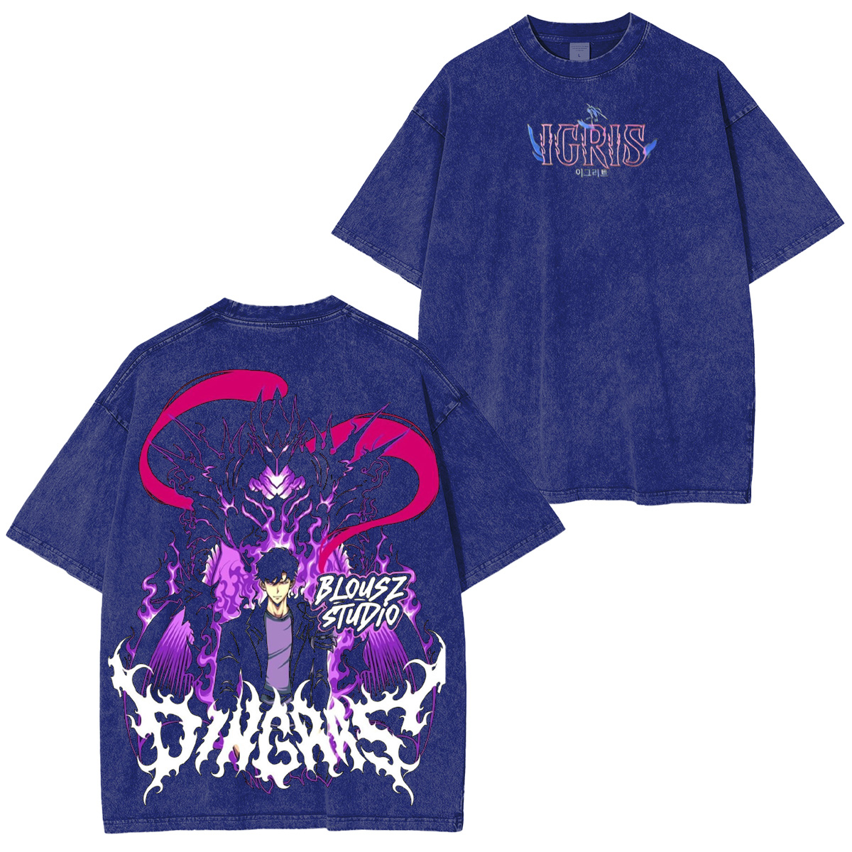 Solo Leveling Washed T-shirt/Crewneck/Hoodie