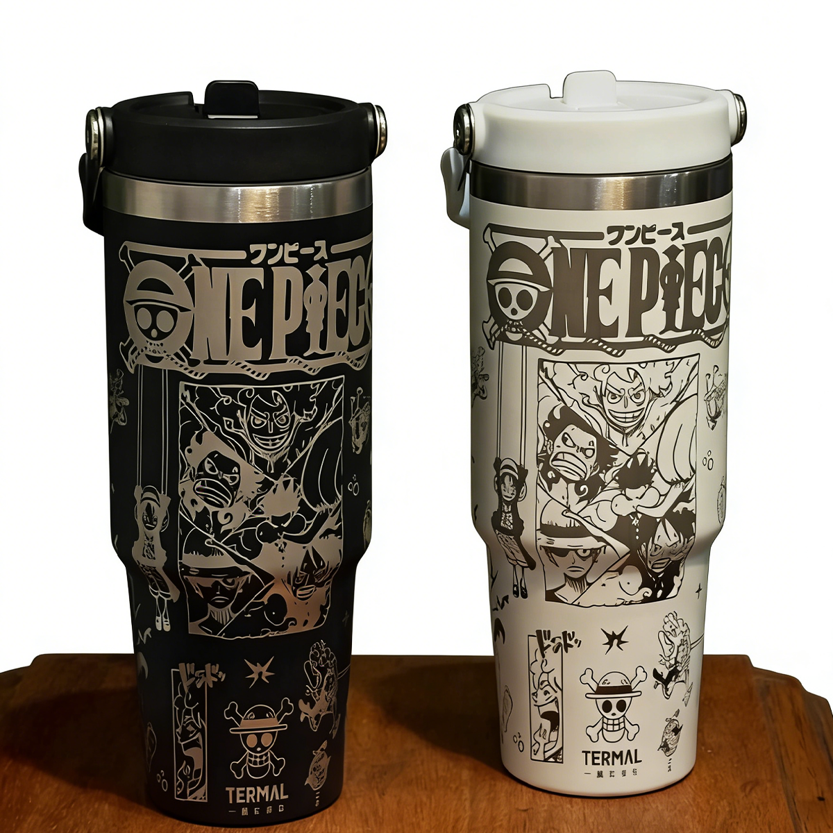 One Piece Themed engraved Stanley Tumbler Cup
