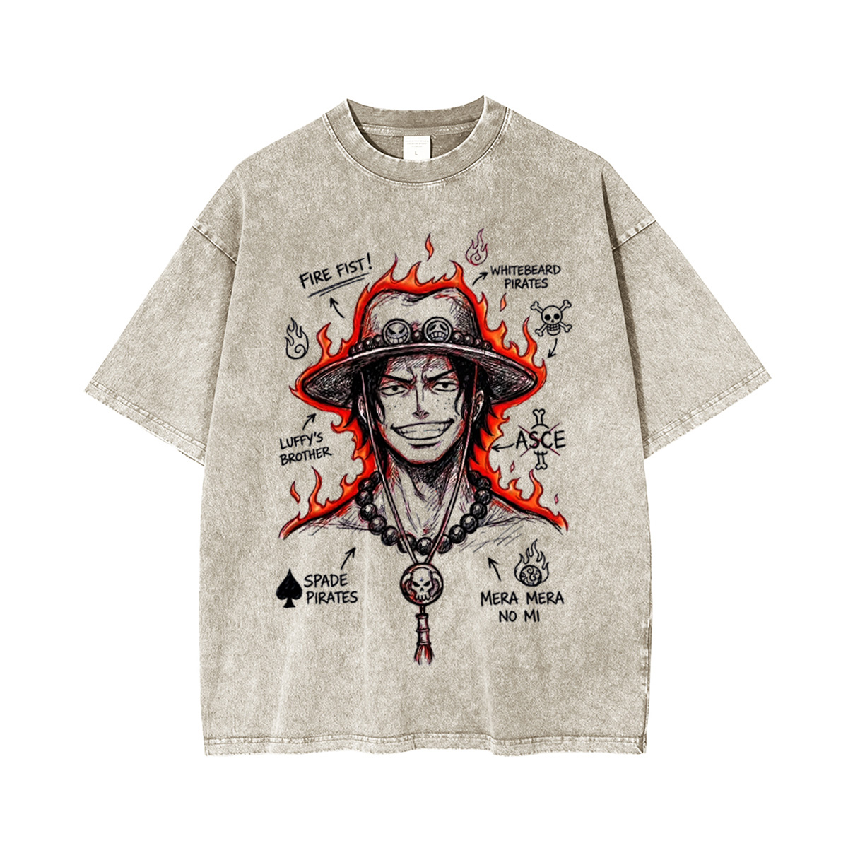 One Piece Anime Washed T-shirt/Crewneck/Hoodie