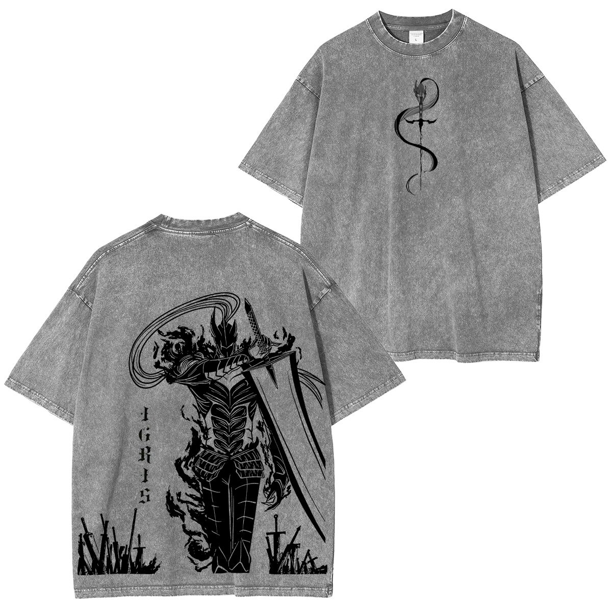 Igris Solo Leveling Anime Washed T-shirt/Crewneck/Hoodie