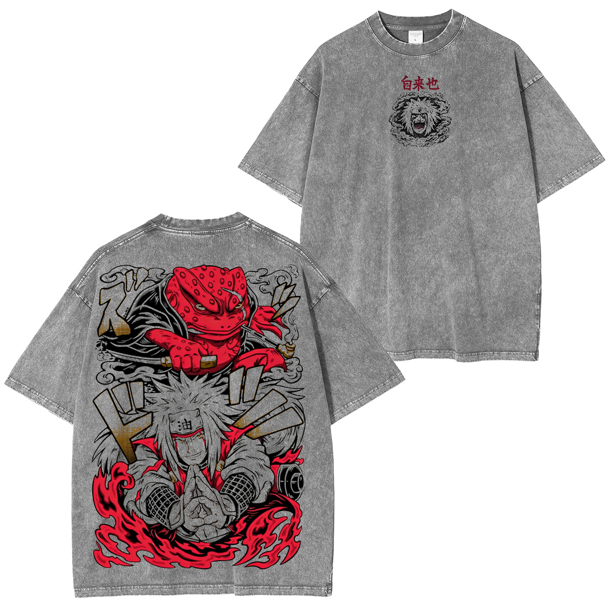 Jiraiya Naruto Anime Washed T-shirt/Crewneck/Hoodie