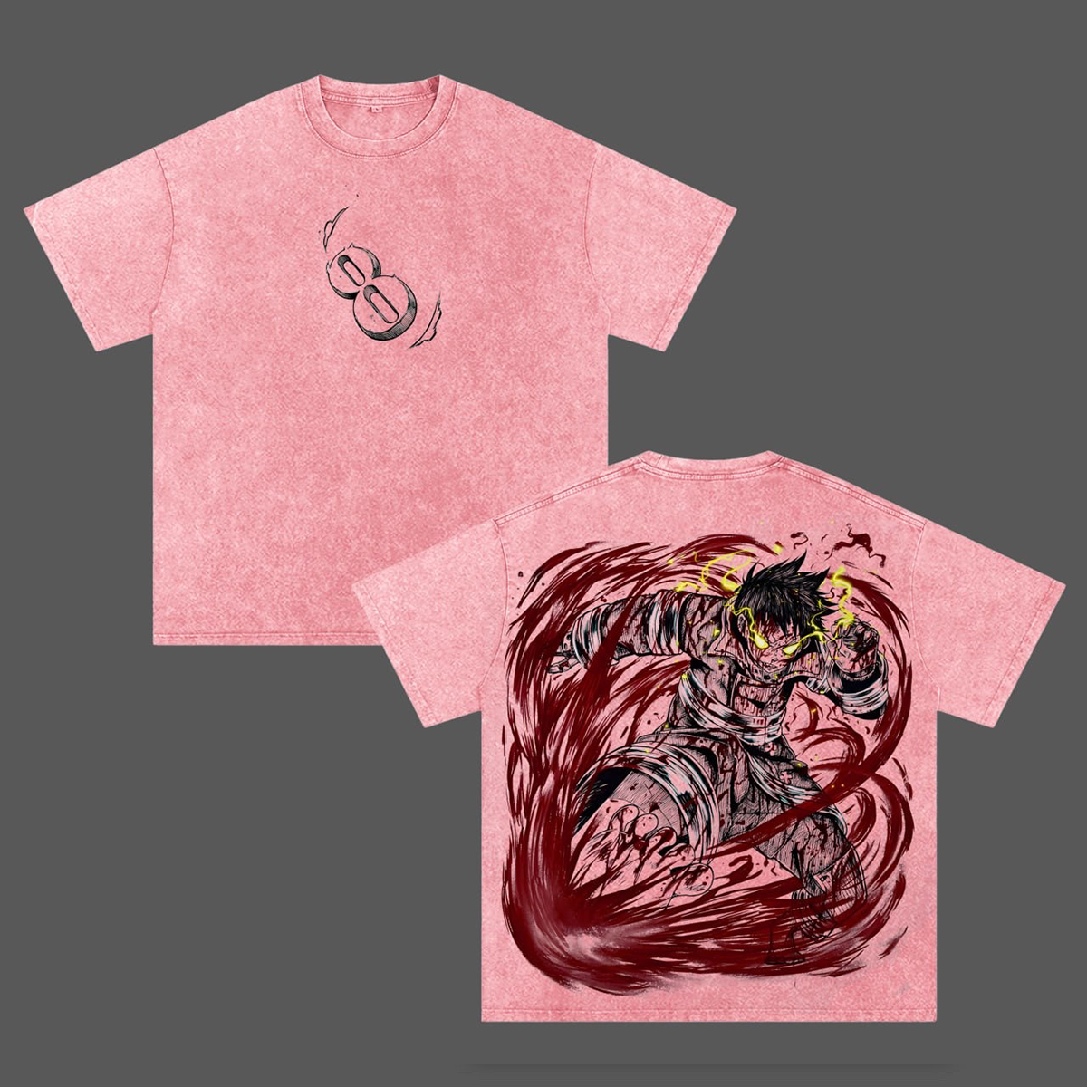 Fire Force Shinra Washed T-shirt/Crewneck/Hoodie