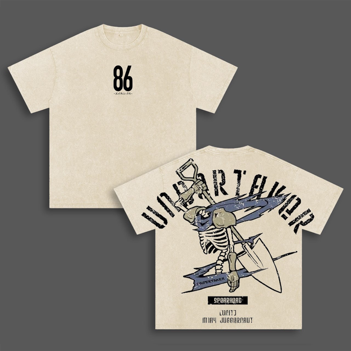 Undertaker Shinei Reaper Logo 86 Eighty Washed T-shirt/Crewneck/Hoodie