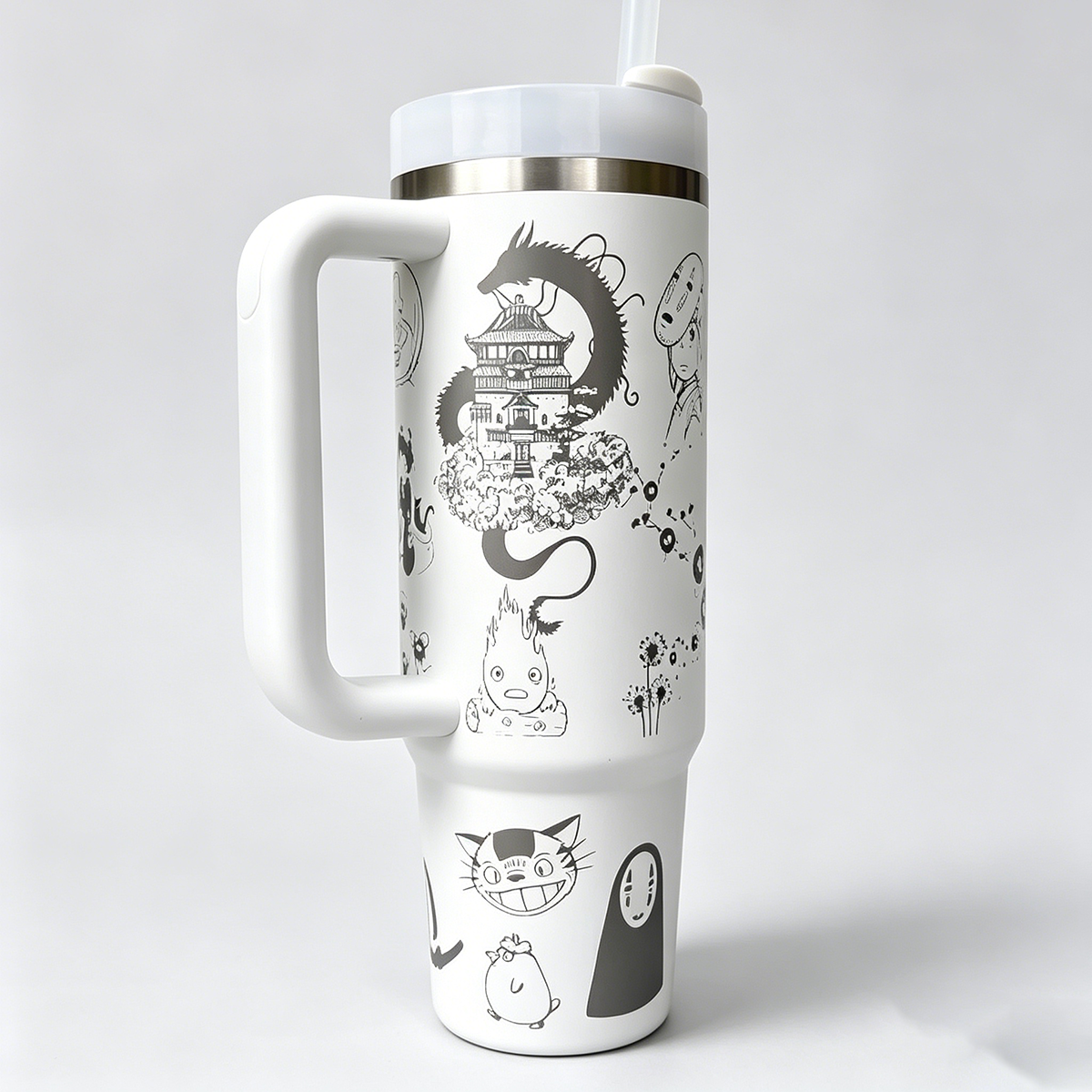 Studio Ghibli Totoro Black & White Tumbler