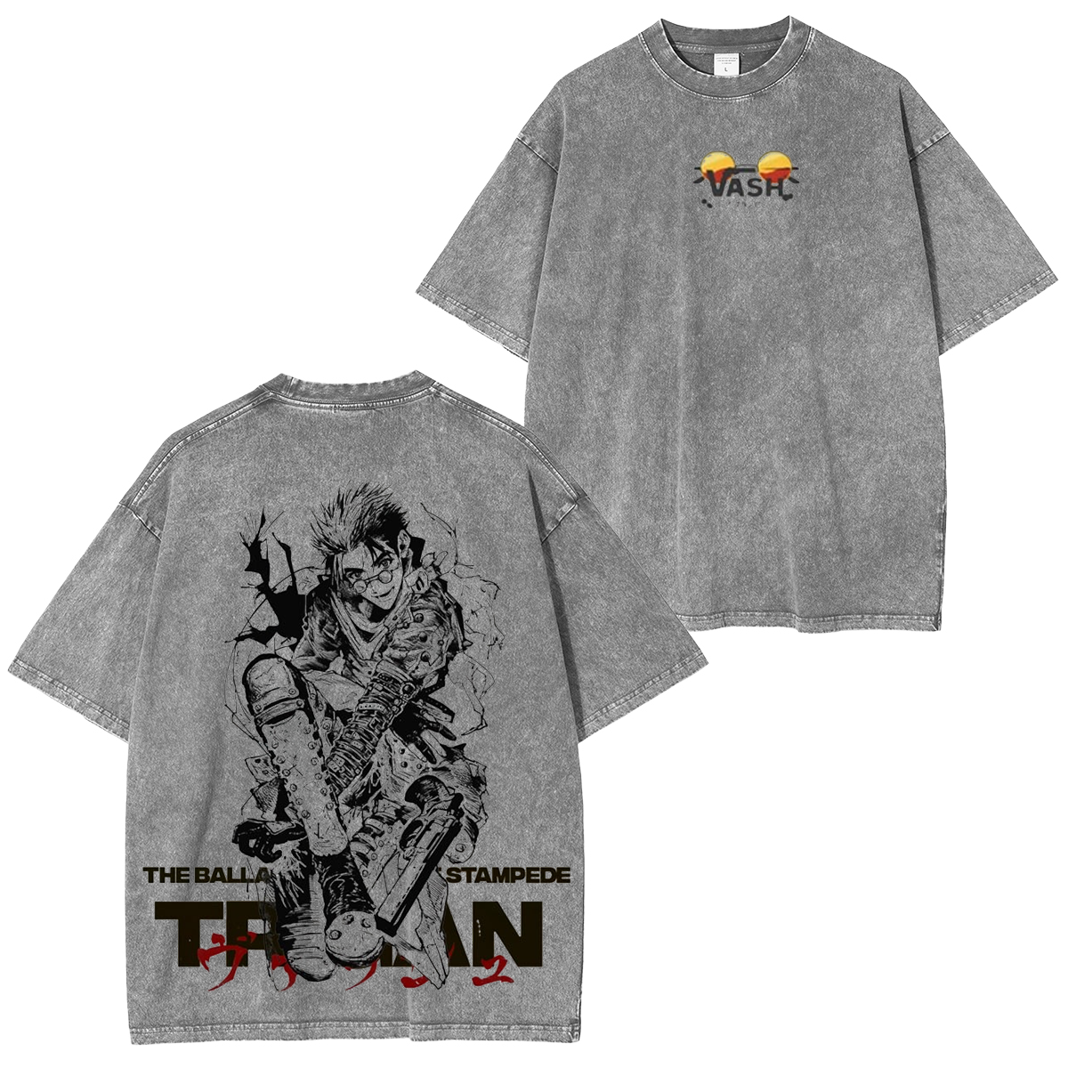 Trigun Anime Washed T-shirt/Crewneck/Hoodie