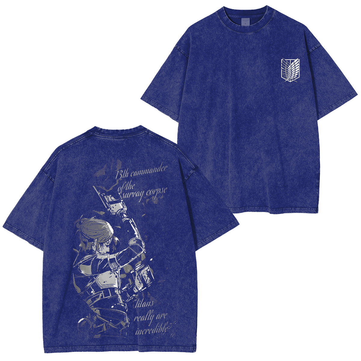 Attack On Titan Eren Yeager Oversized Washed T-shirt