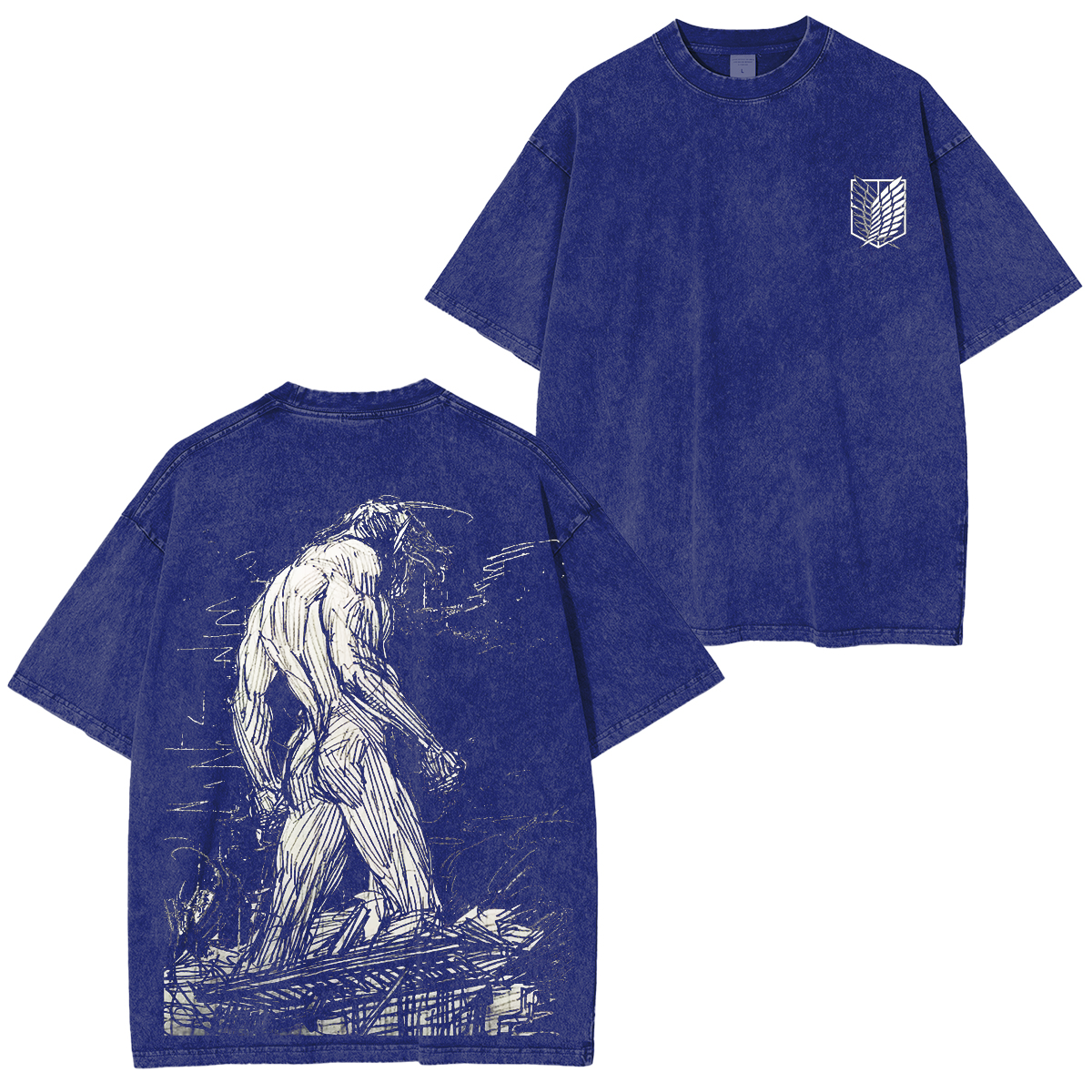 Attack On Titan Eren Yeager Oversized Washed T-shirt