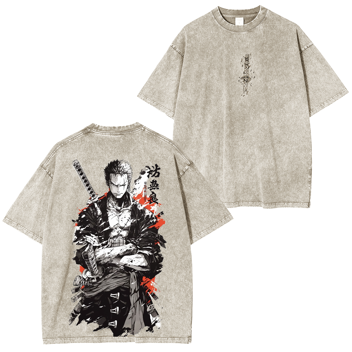 One Piece Roronoa Zoro Washed T-shirt