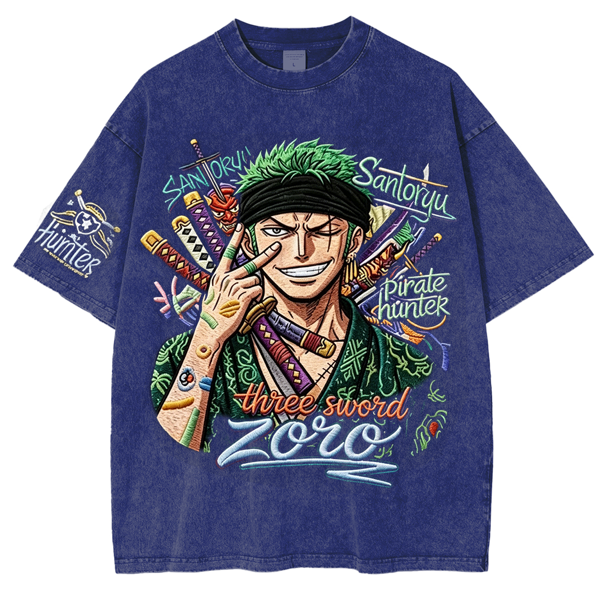 Roronoa Zoro One Piece Unisex Washed T-shirt