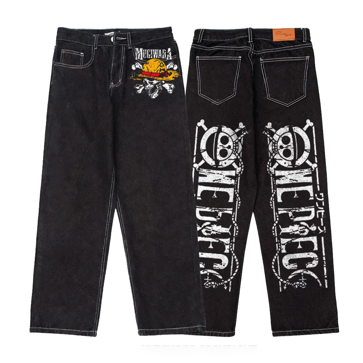 One Piece Washed Jeans