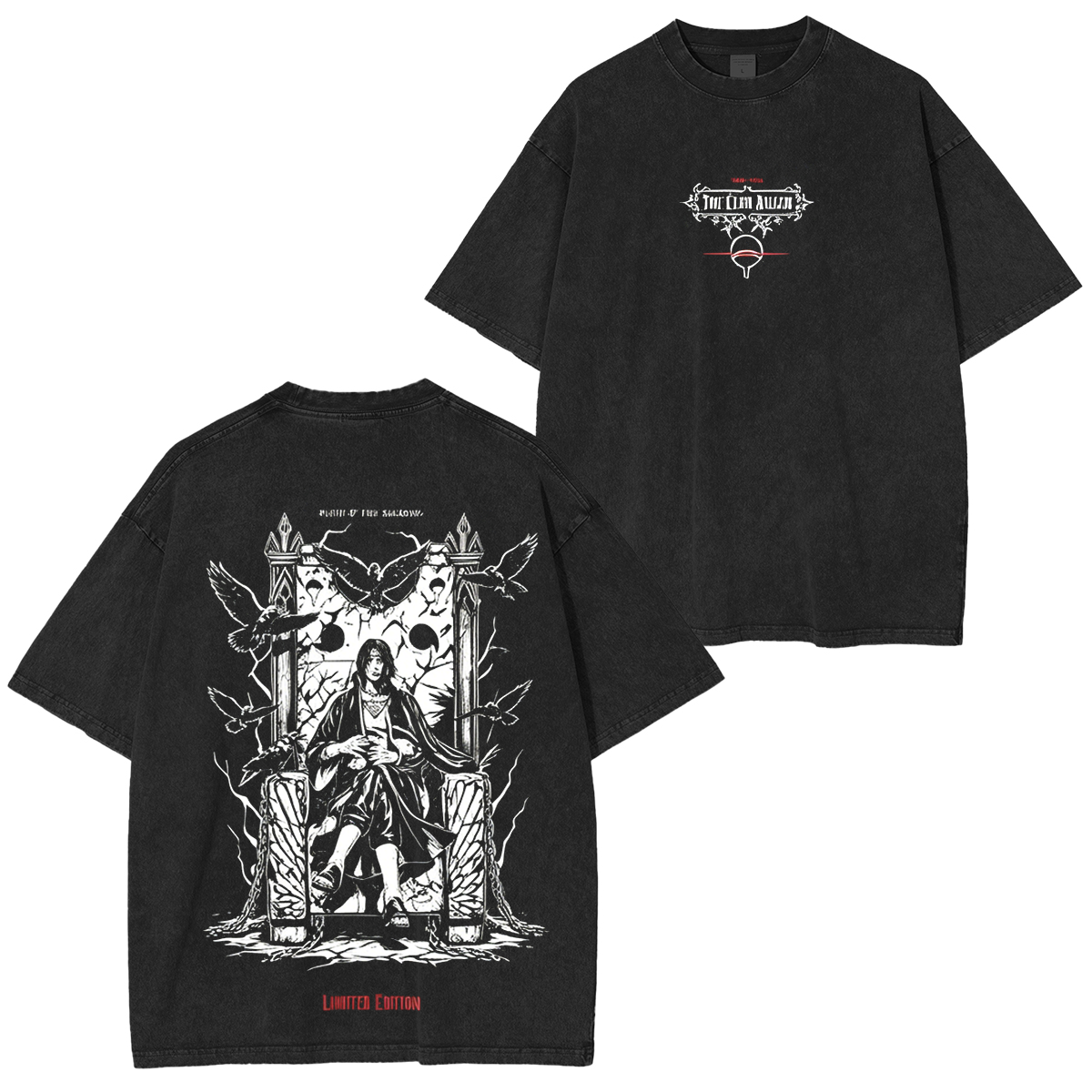 Uchiha Itachi Anime Washed T-shirt