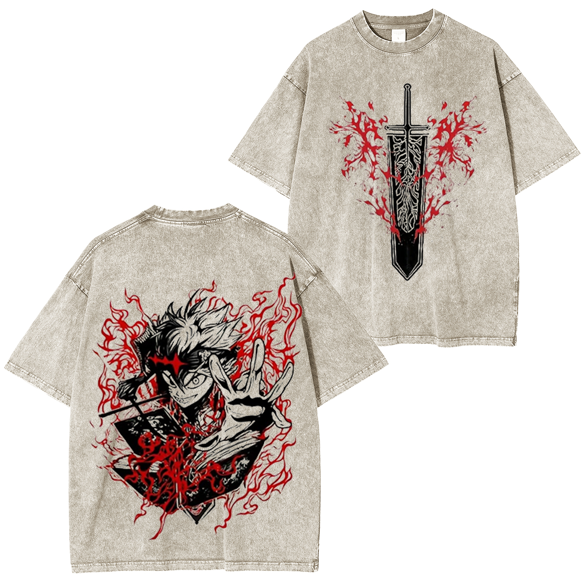 Black Clover Unisex Washed T-Shirt/Crewneck/Hoodie