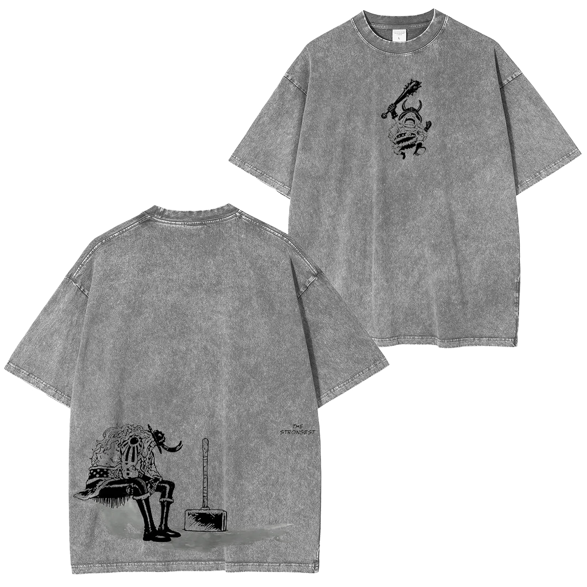 One Piece The Strongest Printed Unisex Washed/Crewneck/Hoodie
