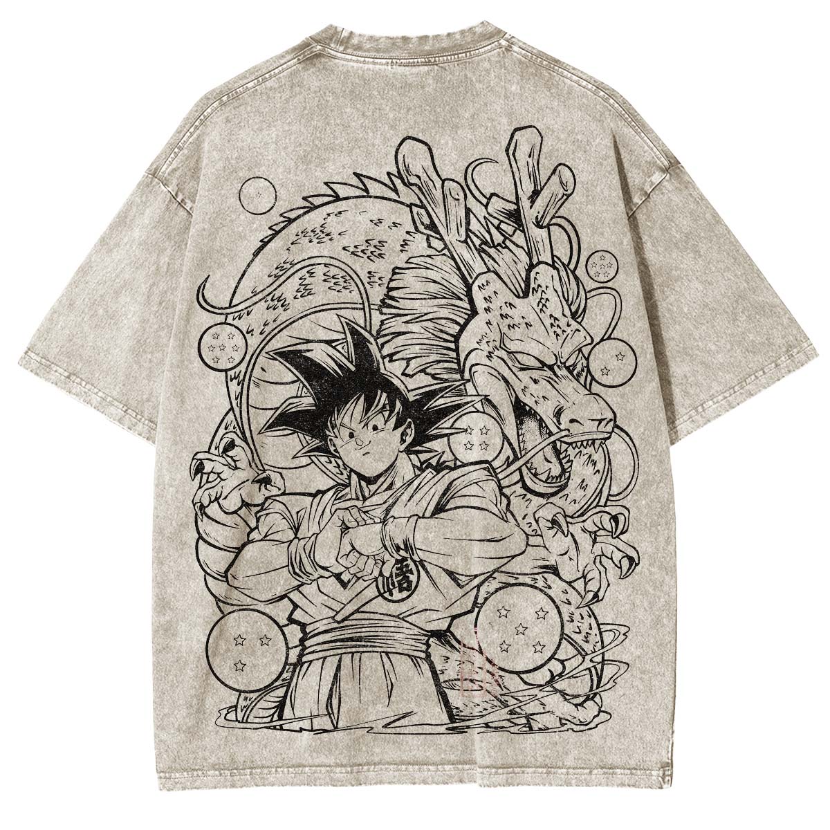 Dragon Ball Anime Double Printed Washed Tee