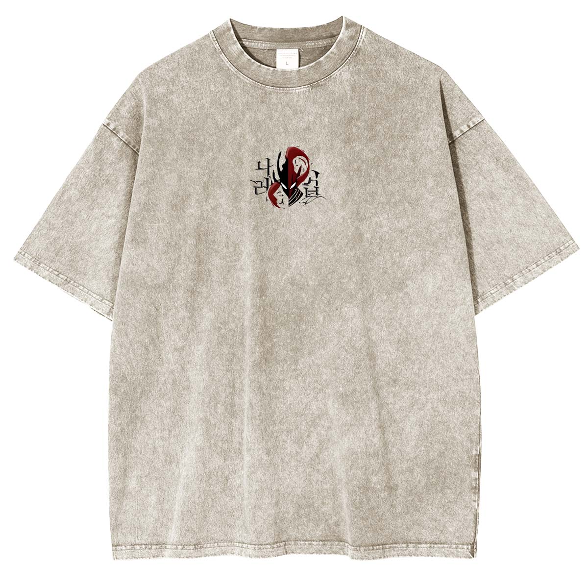 Tachima Anime Double Printed Washed Tee