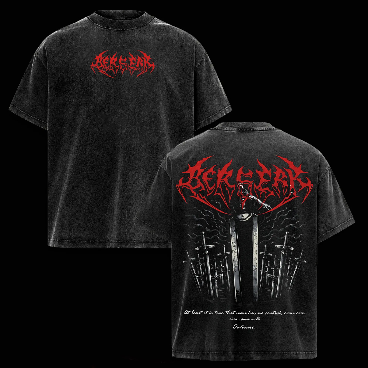 Berserk Guts Washed T-shirt/Crewneck/Hoodie