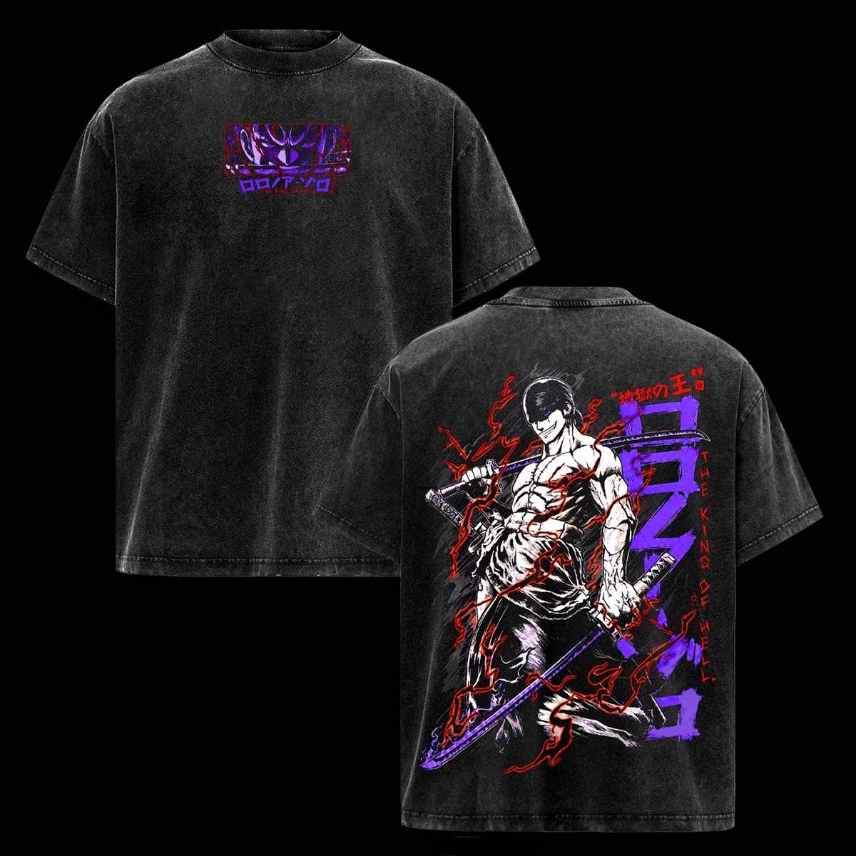 Zoro One Piece Washed T-shirt/Crewneck/Hoodie