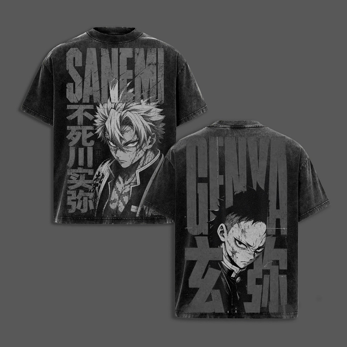 Demon Slayer Anime Washed T-shirt/Crewneck/Hoodie