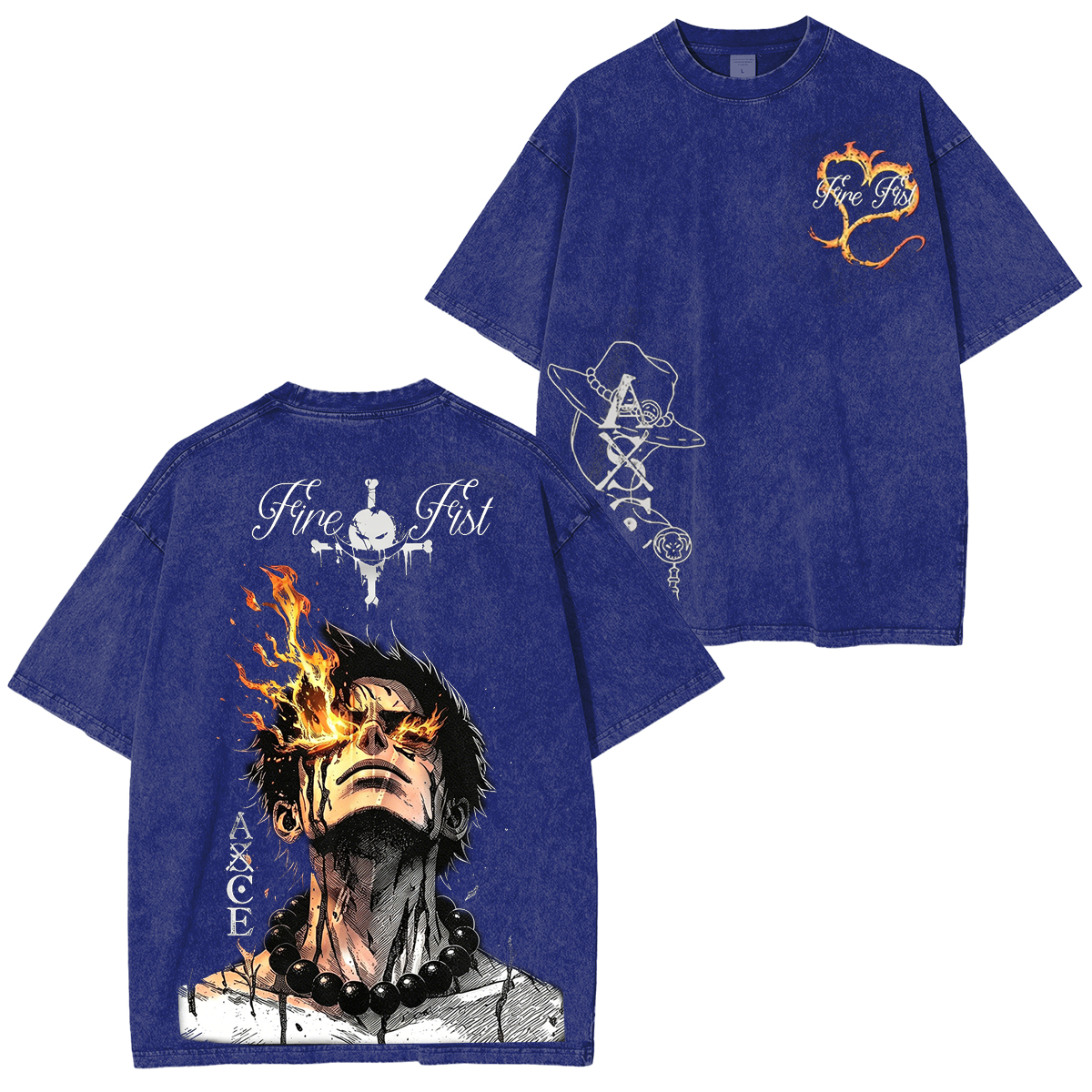 One Piece Anime Washed T-shirt