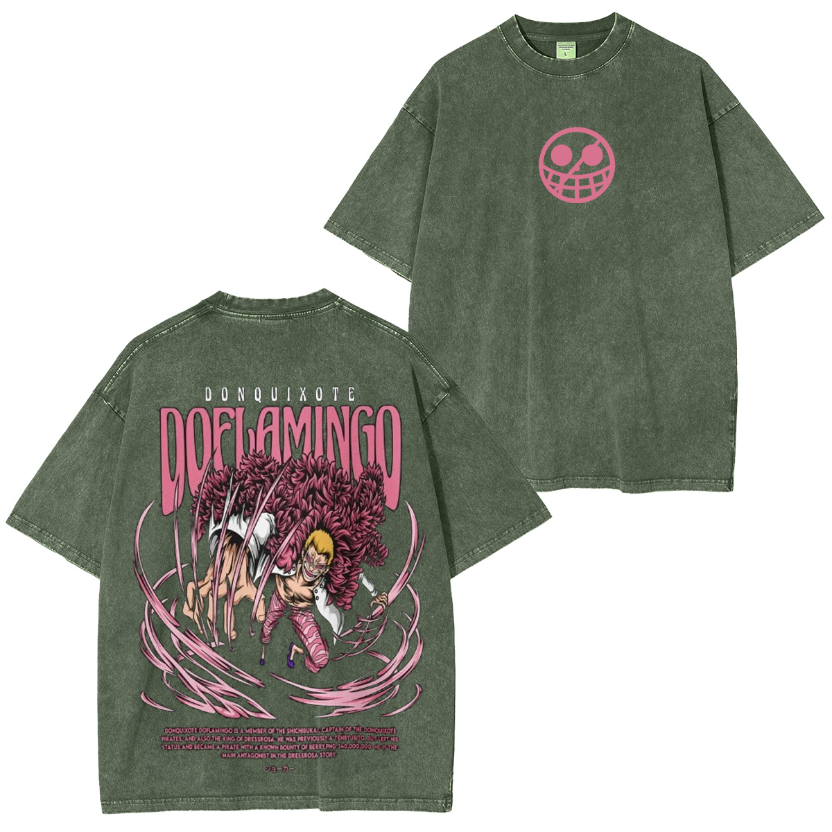 One Piece Anime Washed T-shirt