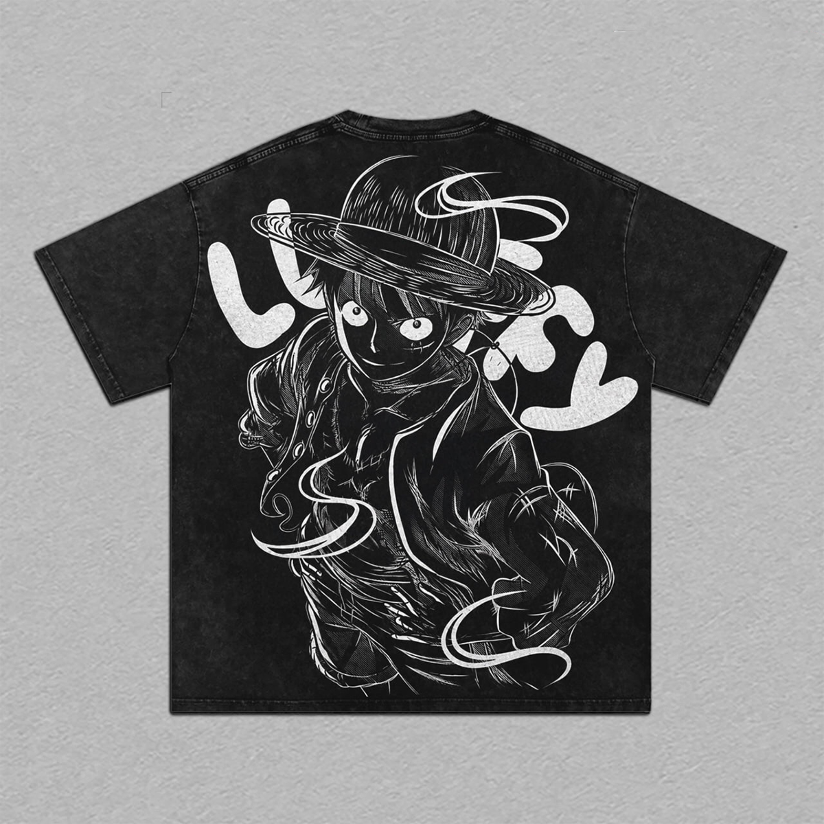  One Piece Anime Washed T-shirt